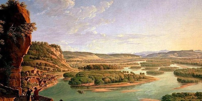 Peter Birmann, Blick vom Isteiner Klotz rheinaufwärts gegen Basel, um 1819 Kunstmuseum Basel 